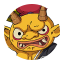 Celebratory Gilgaros's face icon.